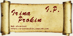 Irina Prokin vizit kartica